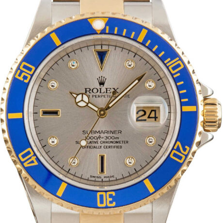 Pre-Owned Rolex Submariner 16613T Serti Dial