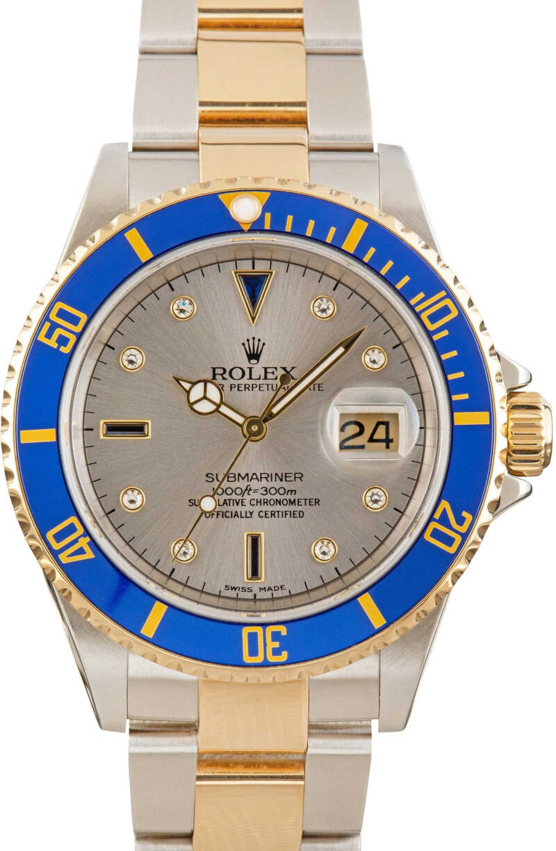 Pre-Owned Rolex Submariner 16613T Serti Dial